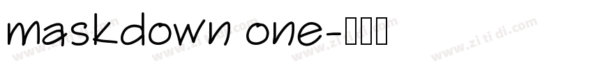 maskdown one字体转换
